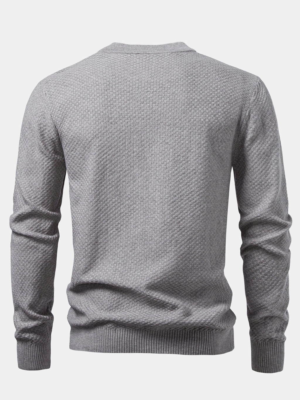 Lincoln - Checkerboard Texture Crew Neck Sweater