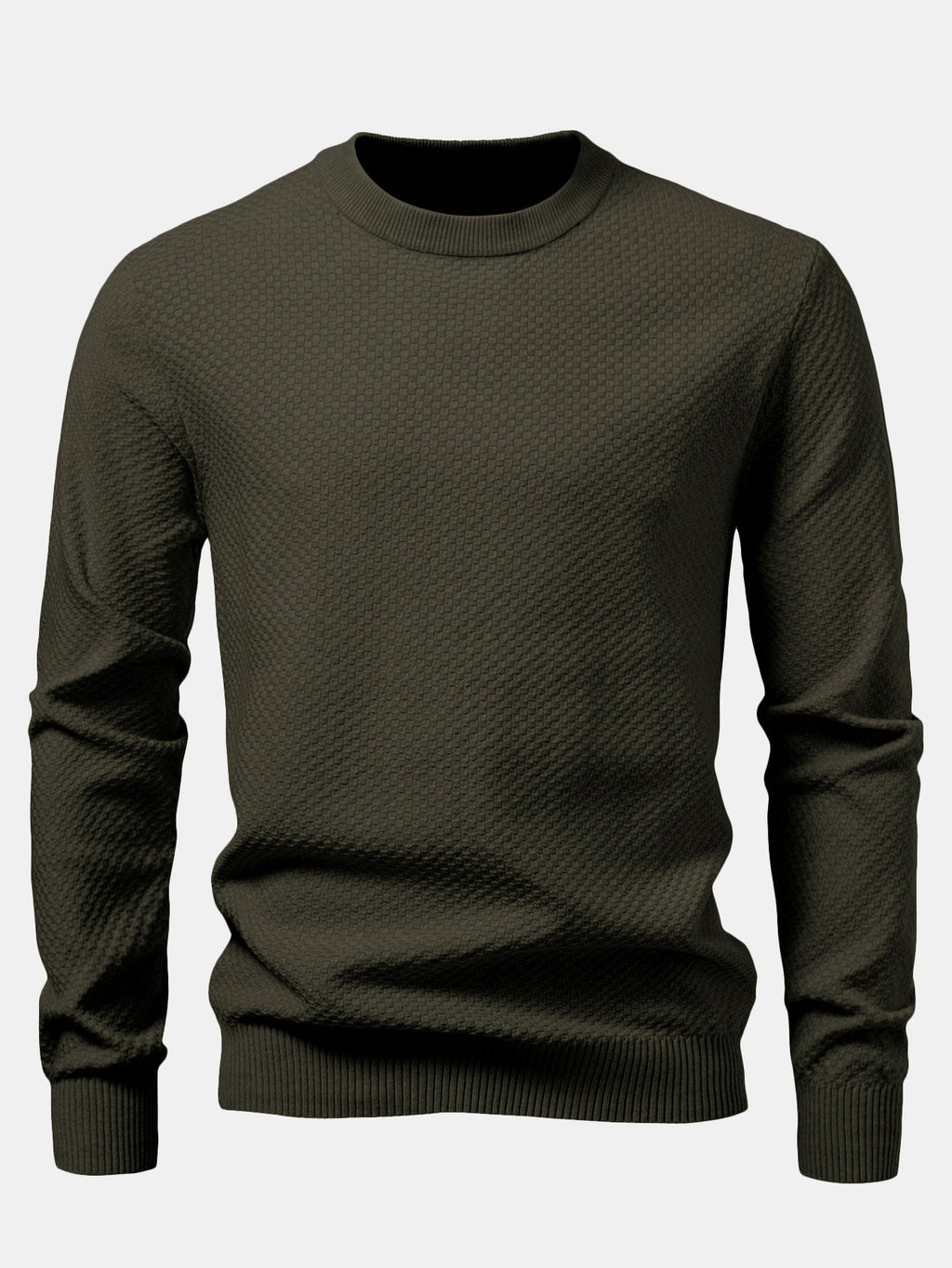 Lincoln - Checkerboard Texture Crew Neck Sweater