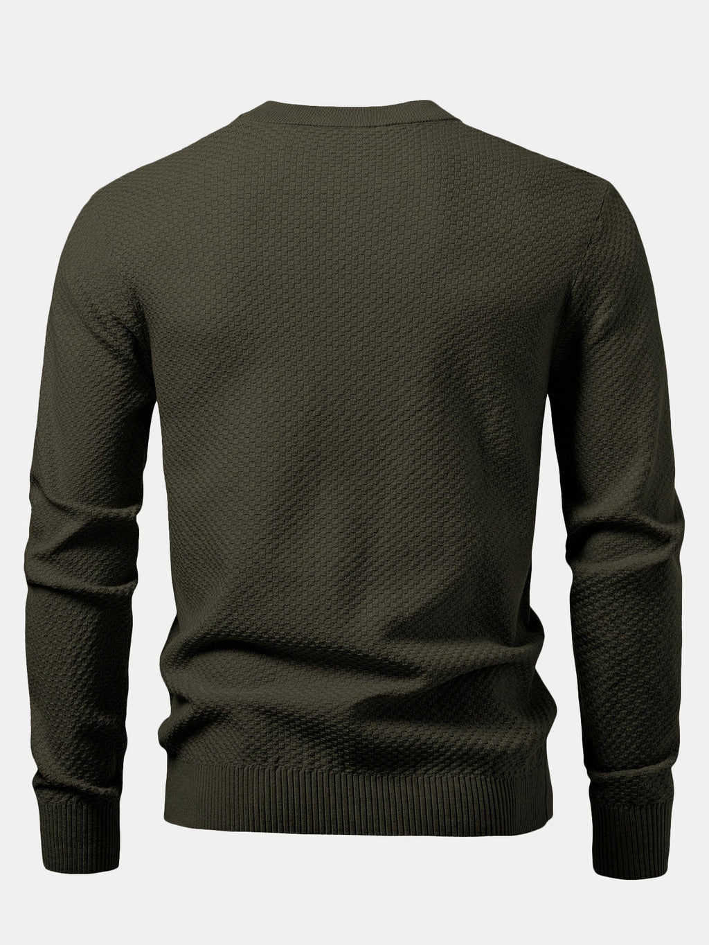 Lincoln - Checkerboard Texture Crew Neck Sweater