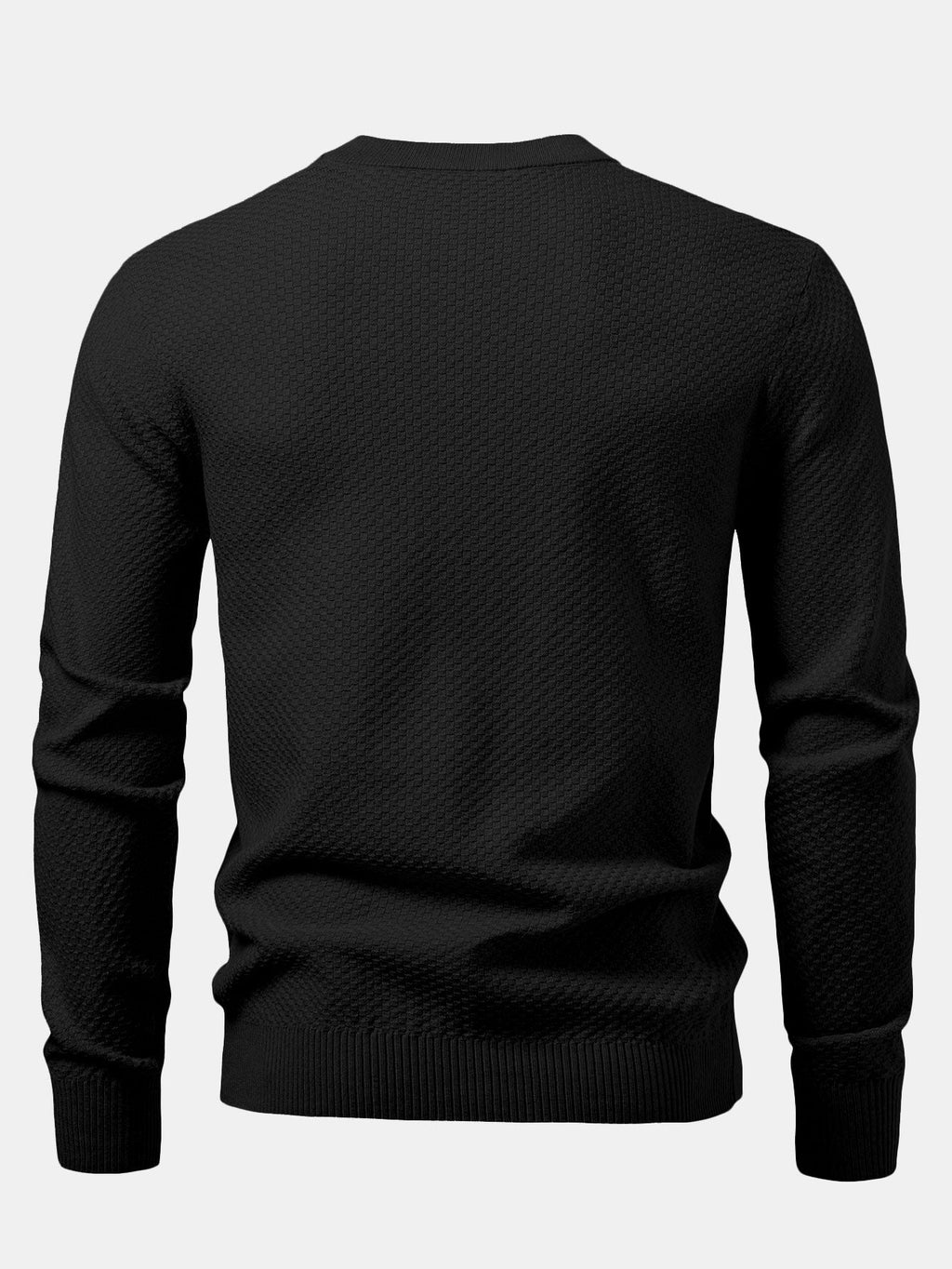 Lincoln - Checkerboard Texture Crew Neck Sweater