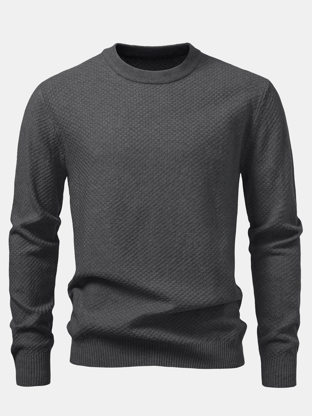 Lincoln - Checkerboard Texture Crew Neck Sweater