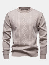 Miles - Geometric Jacquard Crew Neck Sweater
