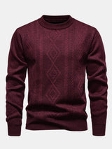 Miles - Geometric Jacquard Crew Neck Sweater
