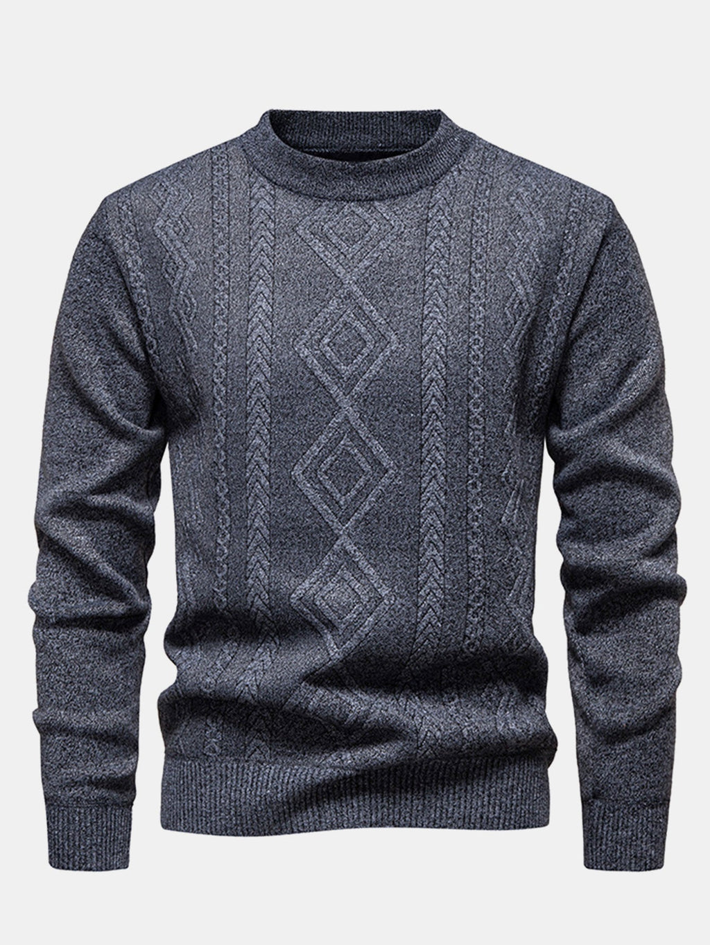 Miles - Geometric Jacquard Crew Neck Sweater
