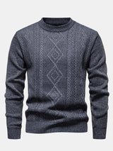 Miles - Geometric Jacquard Crew Neck Sweater