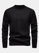 Miles - Geometric Jacquard Crew Neck Sweater