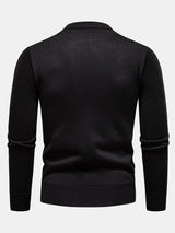Miles - Geometric Jacquard Crew Neck Sweater