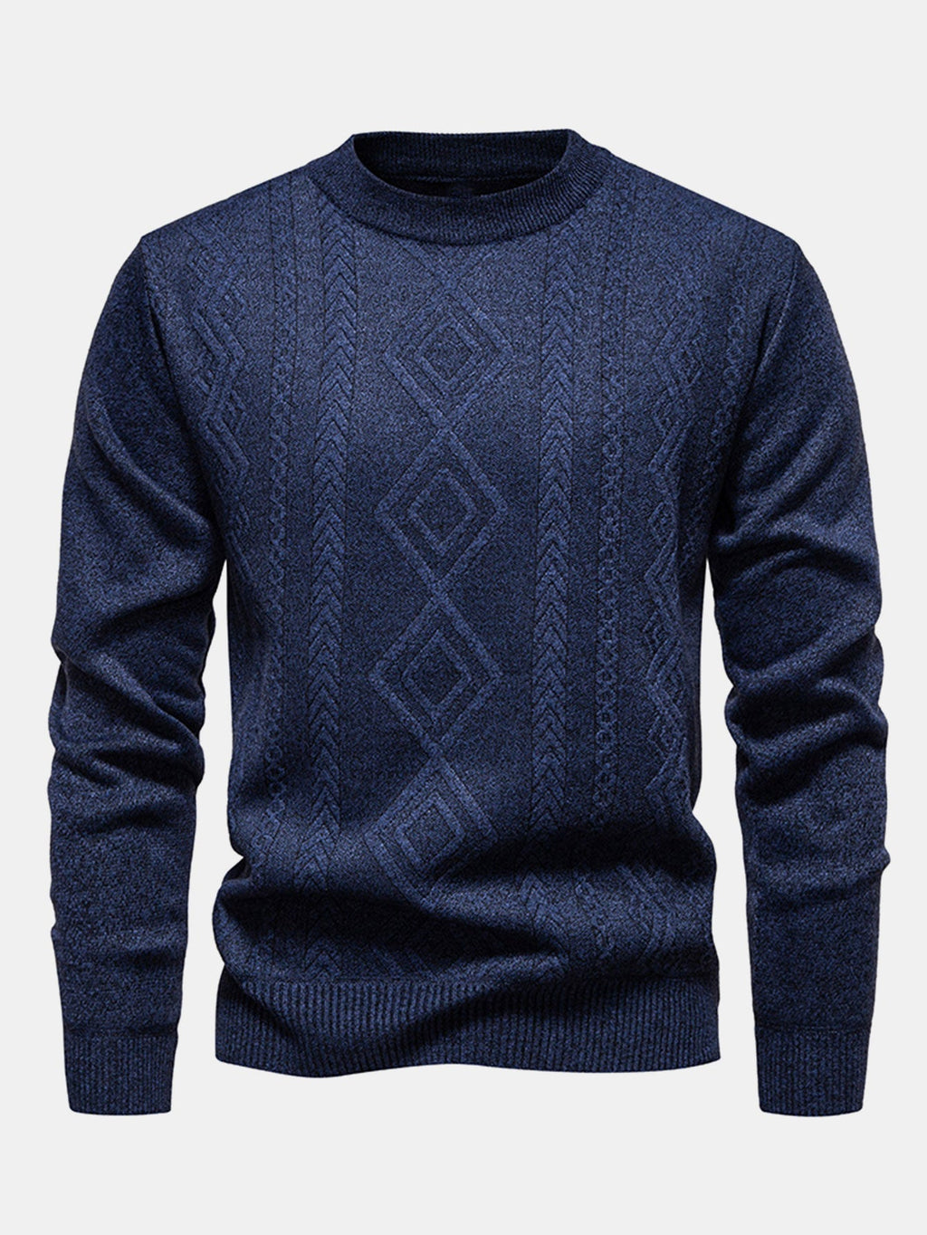 Miles - Geometric Jacquard Crew Neck Sweater