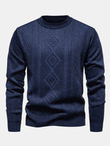 Miles - Geometric Jacquard Crew Neck Sweater