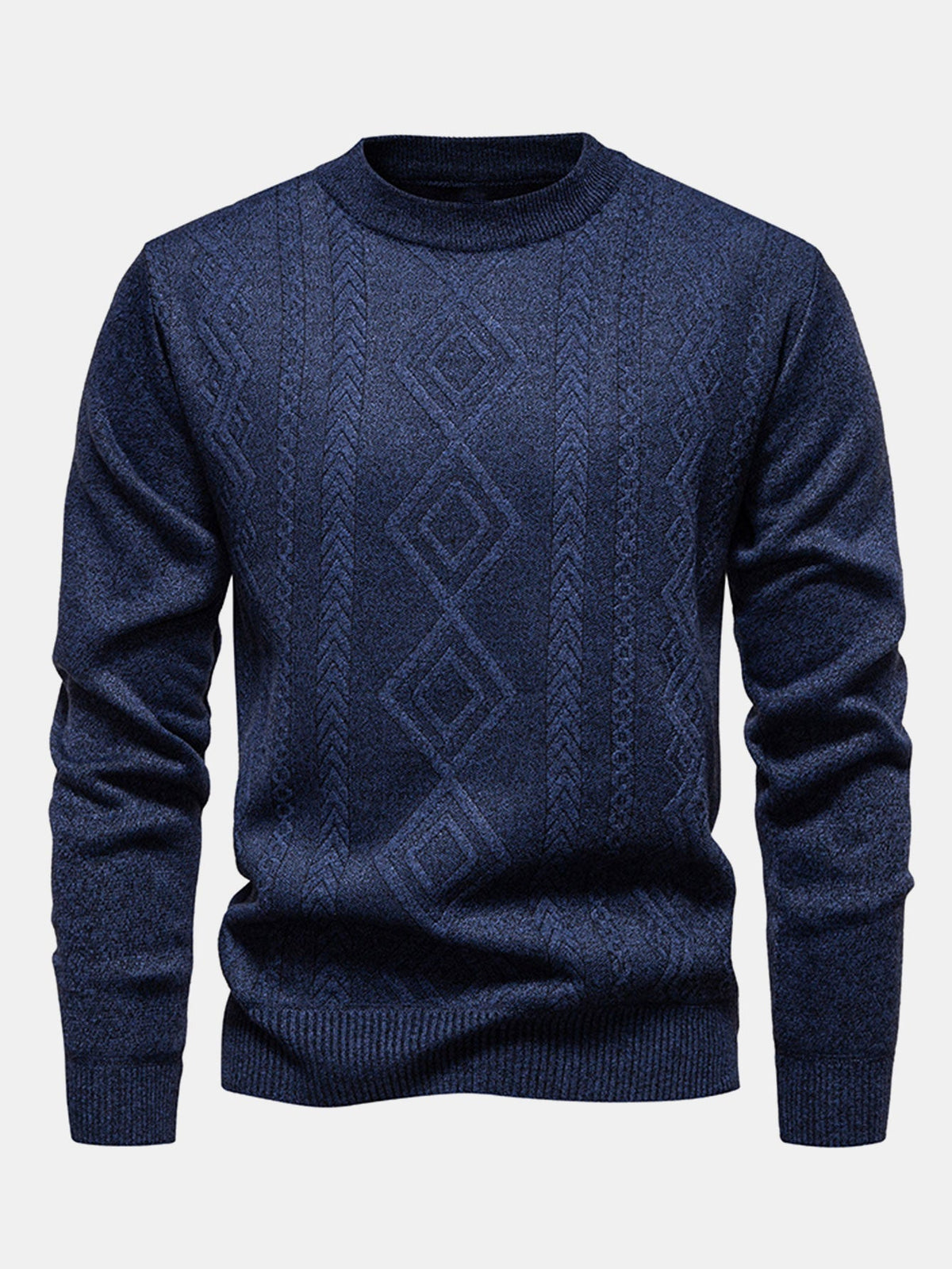 Miles - Geometric Jacquard Crew Neck Sweater