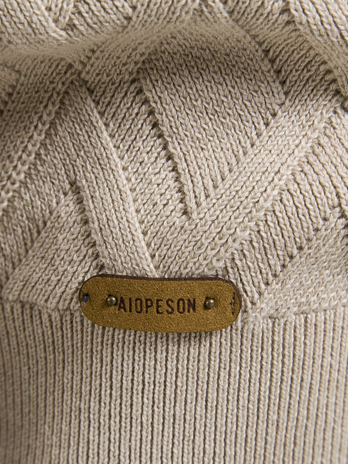 Reese - Geometric Motif Jacquard Crew Neck Sweater