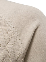 Reese - Geometric Motif Jacquard Crew Neck Sweater
