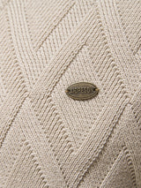 Reese - Geometric Motif Jacquard Crew Neck Sweater
