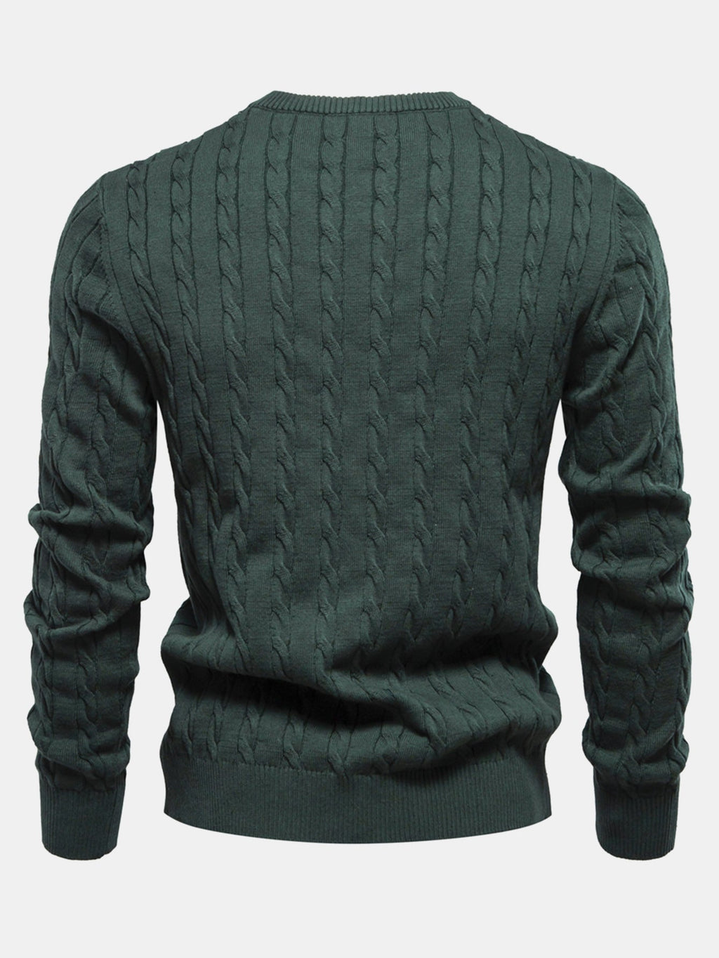 Rhys - Cable Knit Jacquard Sweater with Giraffe Embroidery