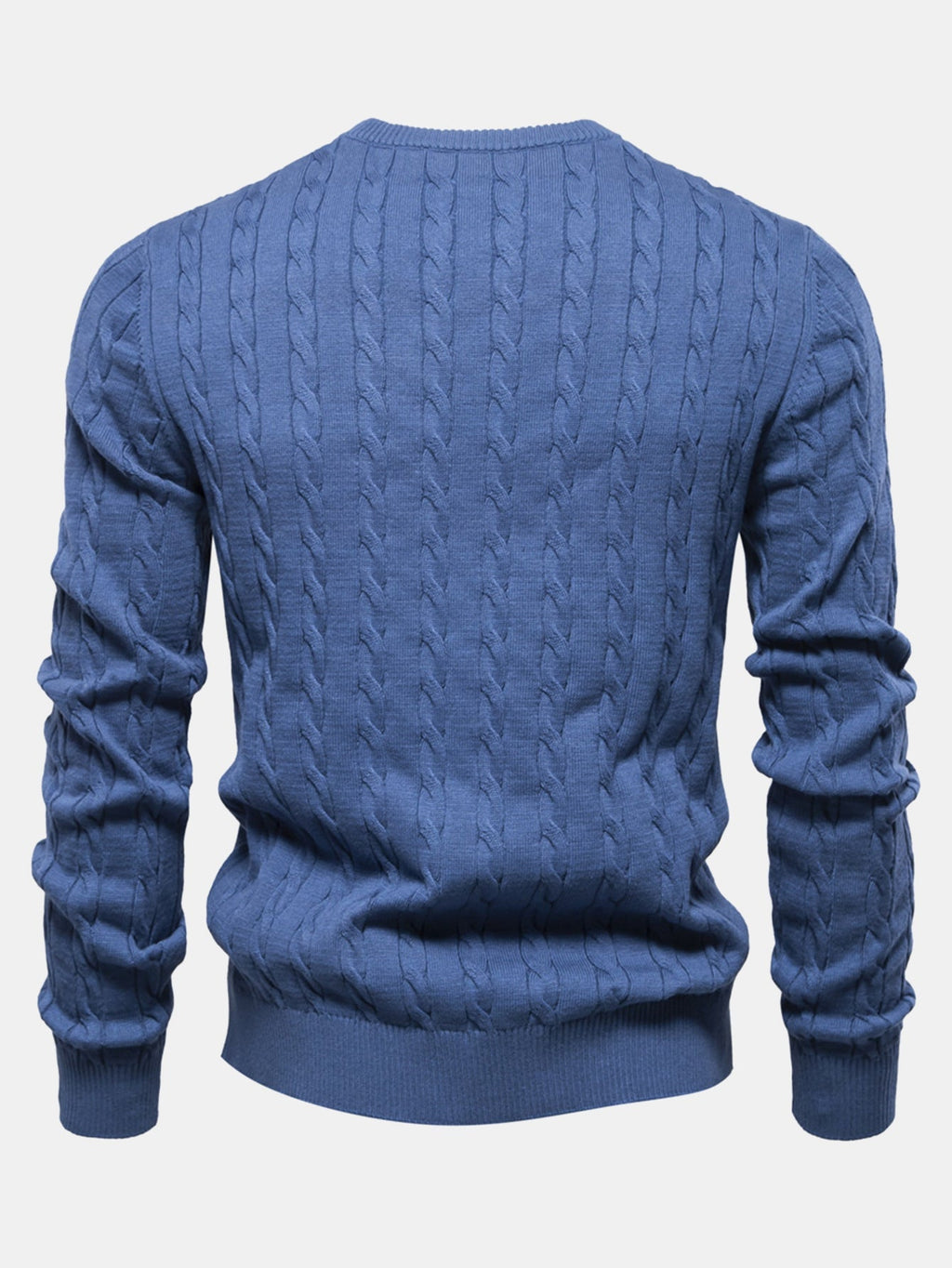 Rhys - Cable Knit Jacquard Sweater with Giraffe Embroidery