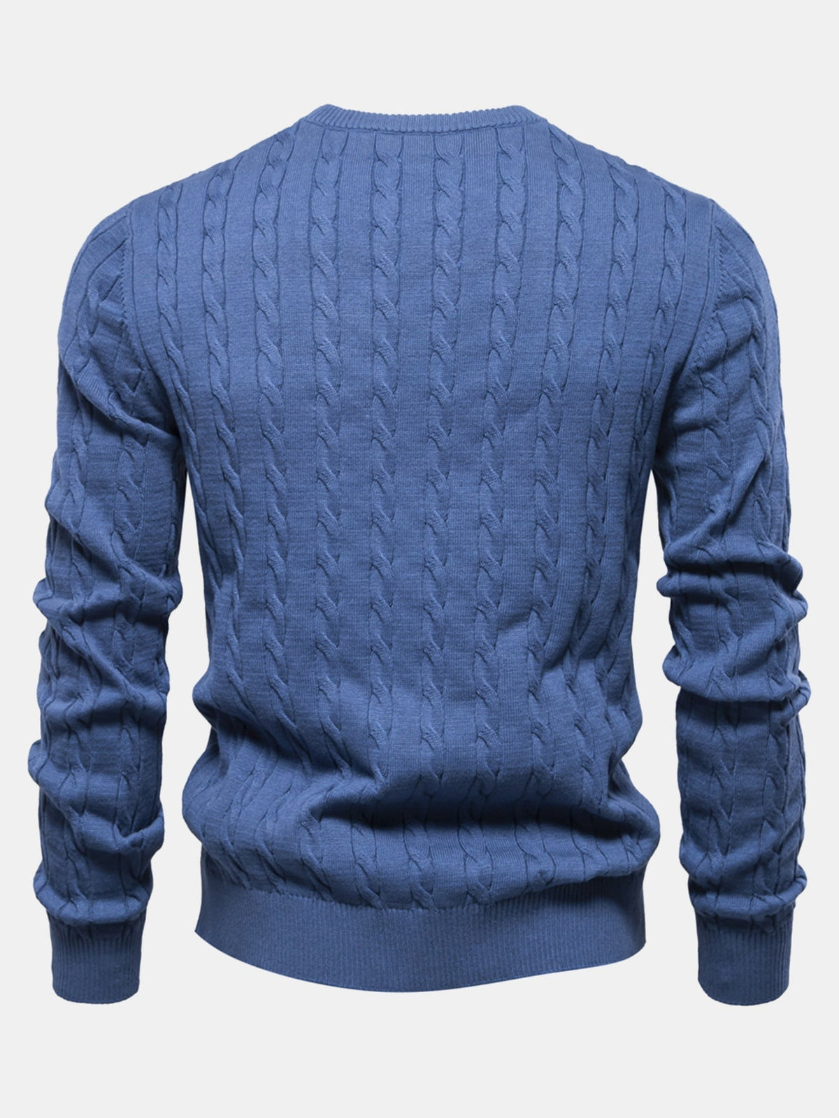 Rhys - Cable Knit Jacquard Sweater with Giraffe Embroidery