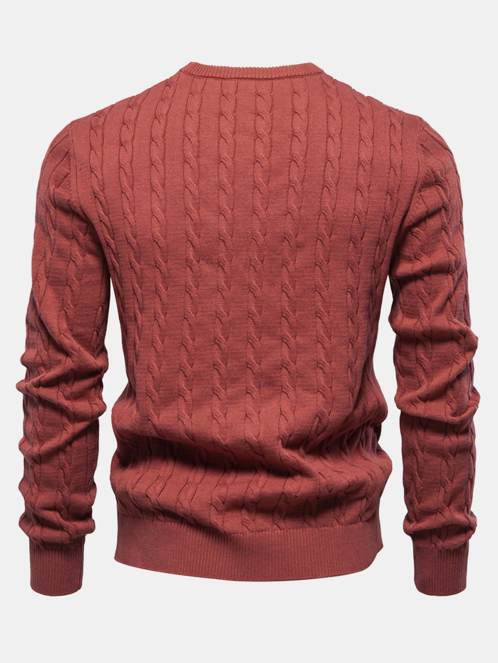 Rhys - Cable Knit Jacquard Sweater with Giraffe Embroidery