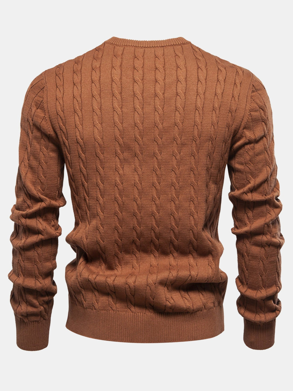 Rhys - Cable Knit Jacquard Sweater with Giraffe Embroidery