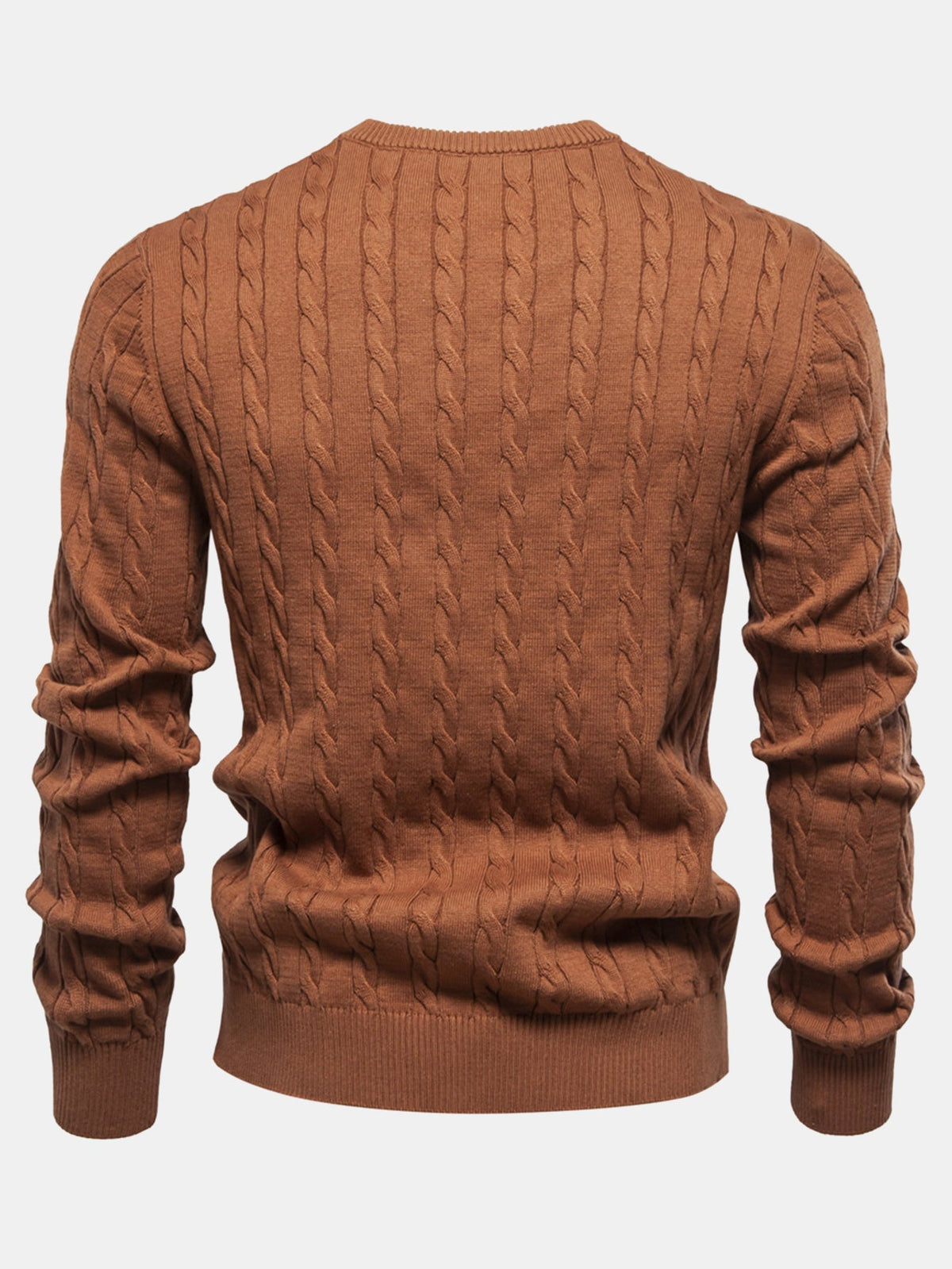 Rhys - Cable Knit Jacquard Sweater with Giraffe Embroidery