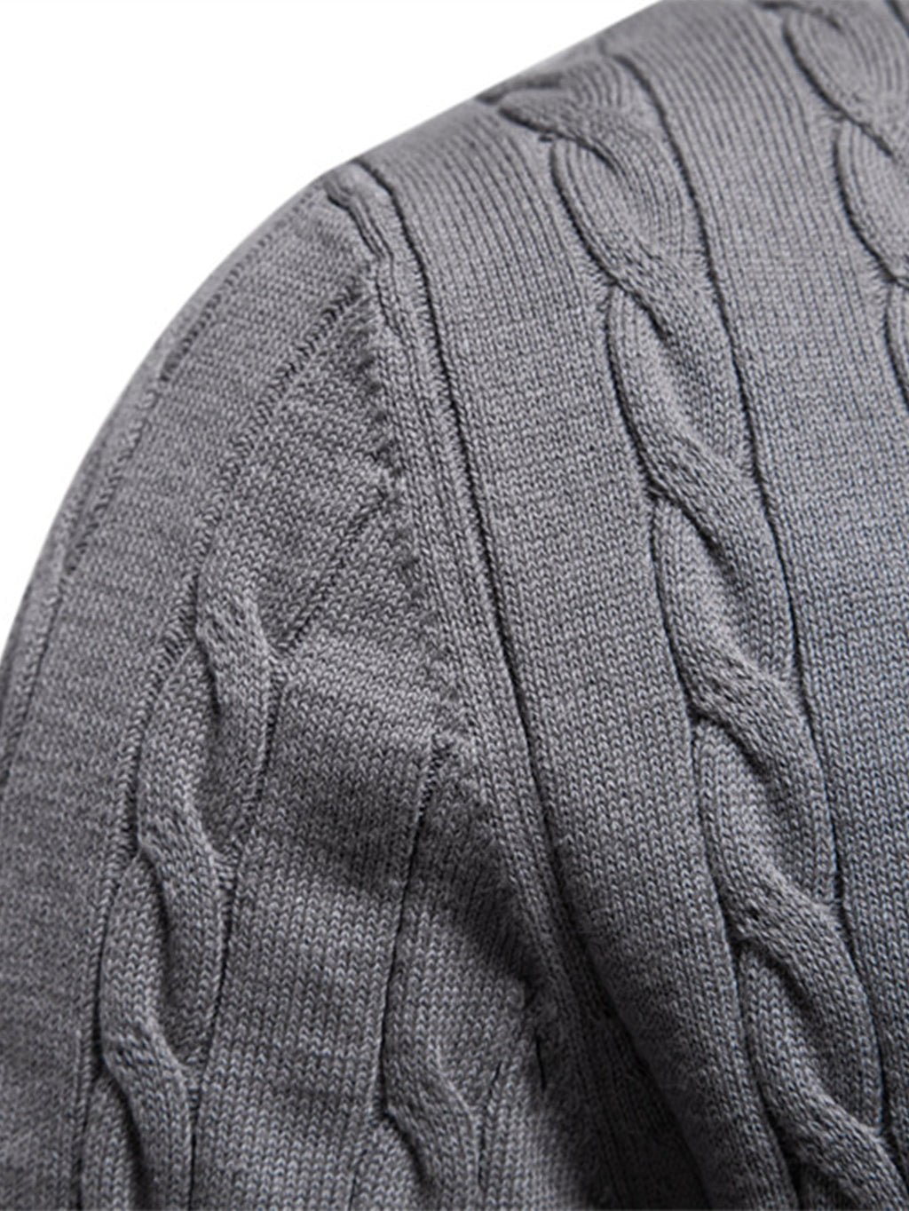 Rhys - Cable Knit Jacquard Sweater with Giraffe Embroidery