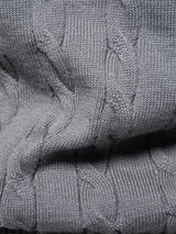 Rhys - Cable Knit Jacquard Sweater with Giraffe Embroidery