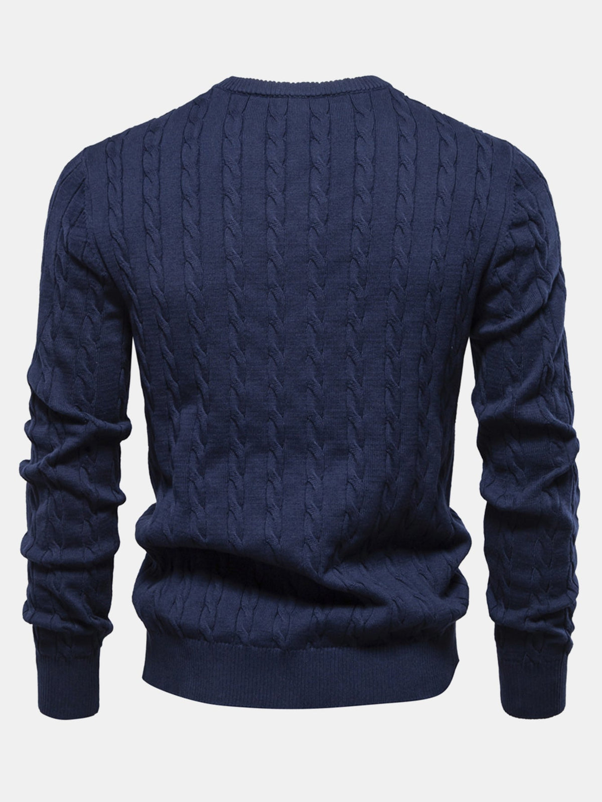 Rhys - Cable Knit Jacquard Sweater with Giraffe Embroidery