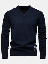 Sawyer - Long Sleeve V-Neck Knit Sweater