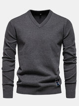 Sawyer - Long Sleeve V-Neck Knit Sweater