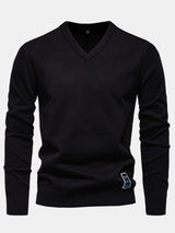 Sawyer - Long Sleeve V-Neck Knit Sweater