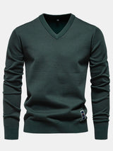 Sawyer - Long Sleeve V-Neck Knit Sweater