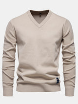 Sawyer - Long Sleeve V-Neck Knit Sweater