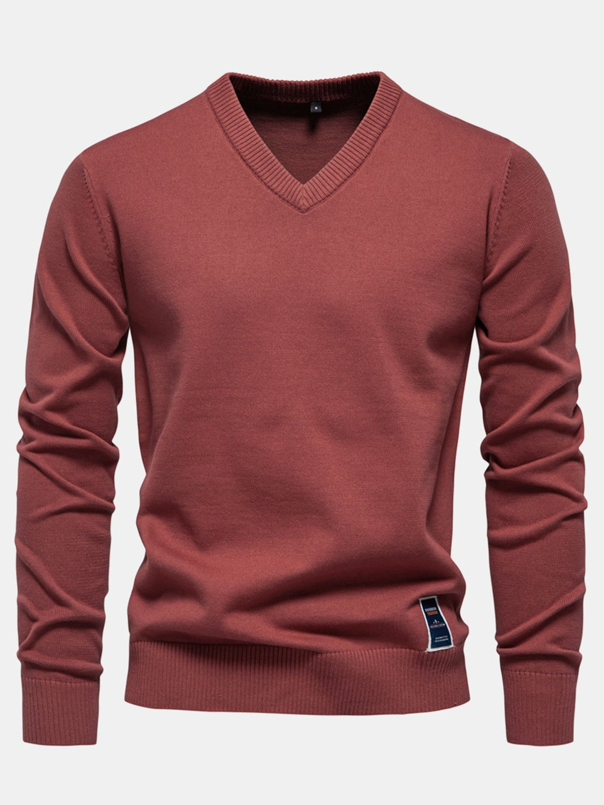 Sawyer - Long Sleeve V-Neck Knit Sweater