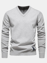 Sawyer - Long Sleeve V-Neck Knit Sweater