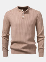 Silas - Ribbed Henley Sweater