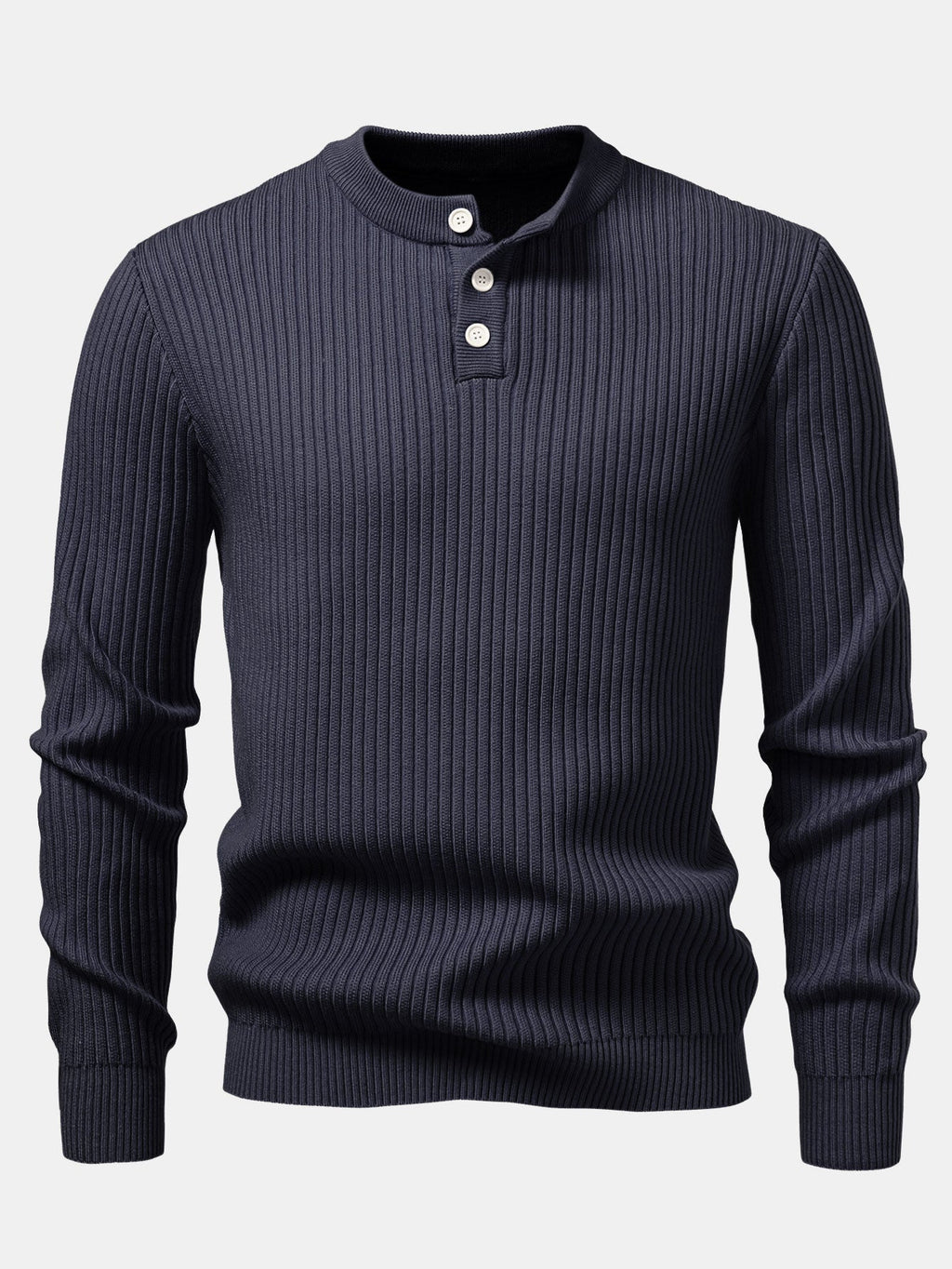 Silas - Ribbed Henley Sweater