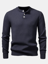 Silas - Ribbed Henley Sweater