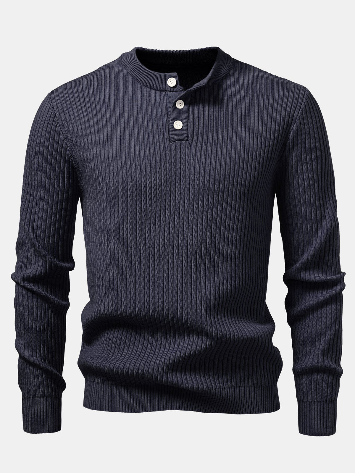 Silas - Ribbed Henley Sweater