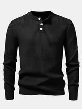 Silas - Ribbed Henley Sweater