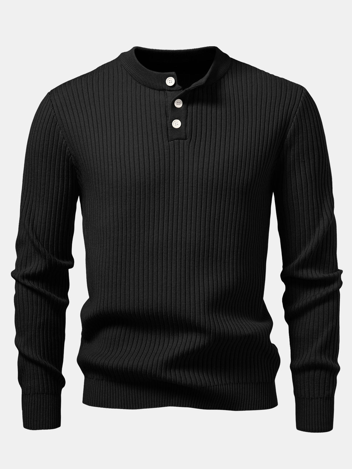 Silas - Ribbed Henley Sweater