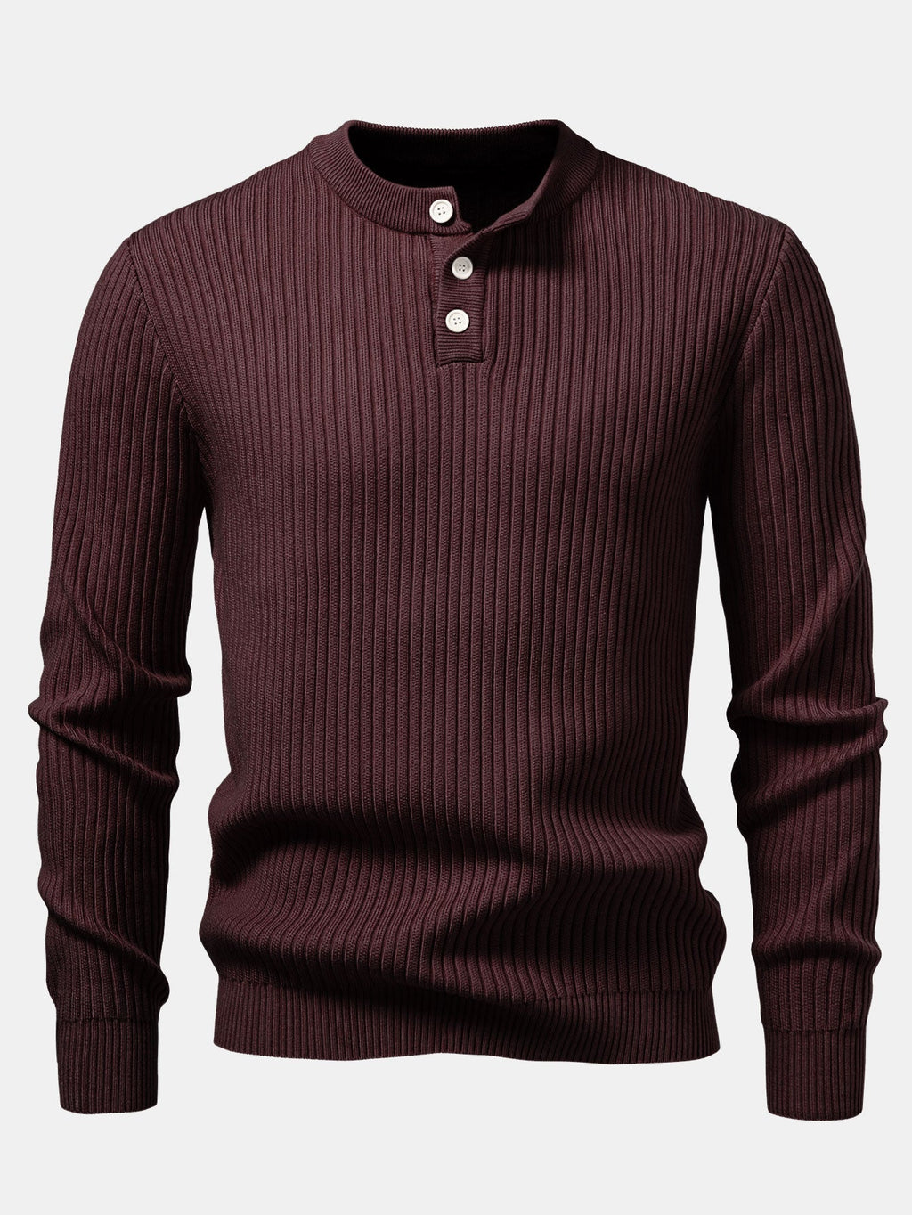 Silas - Ribbed Henley Sweater