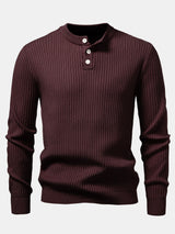 Silas - Ribbed Henley Sweater