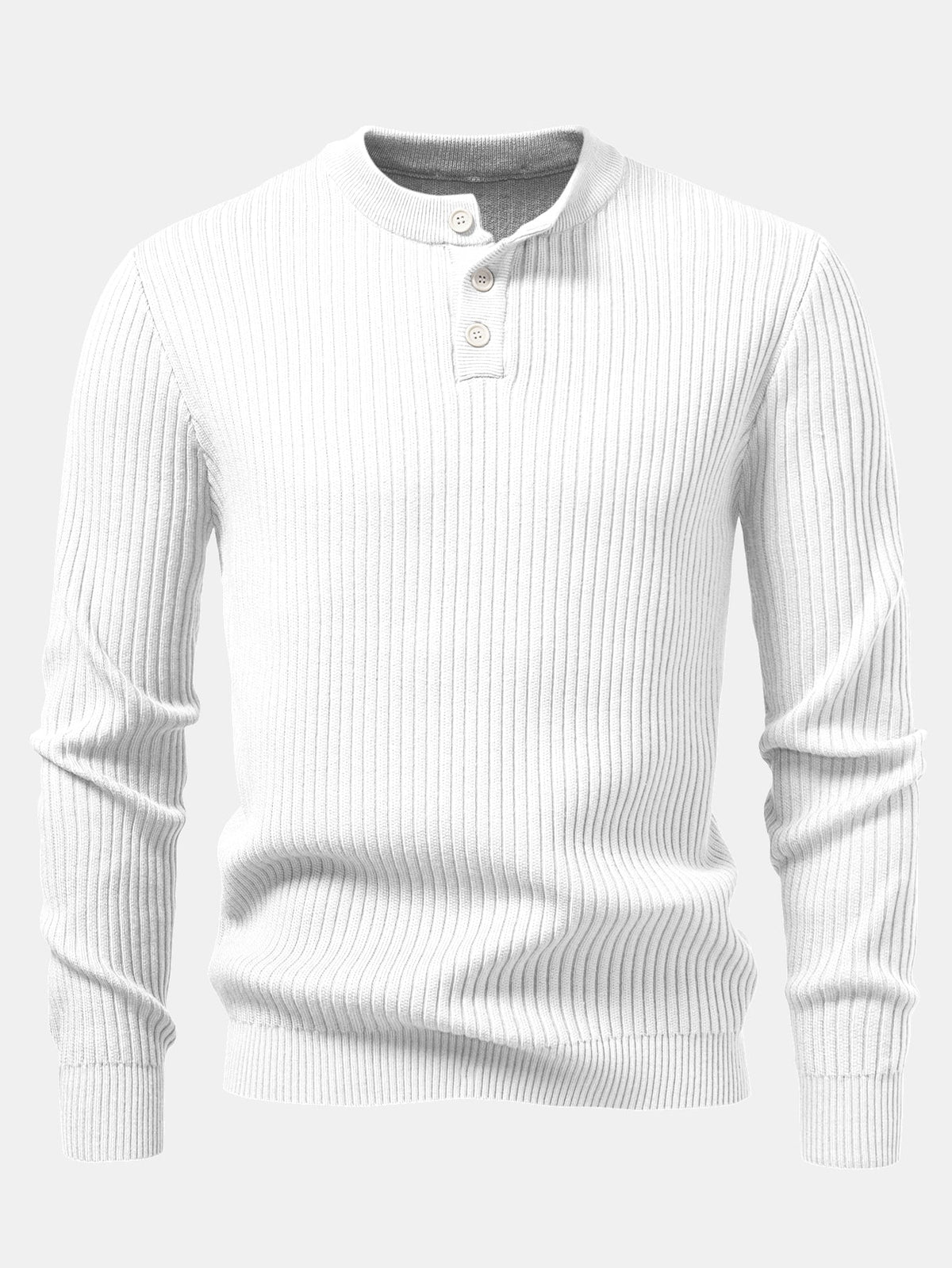 Silas - Ribbed Henley Sweater