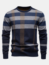 Walker - Checked Crew Neck Sweater