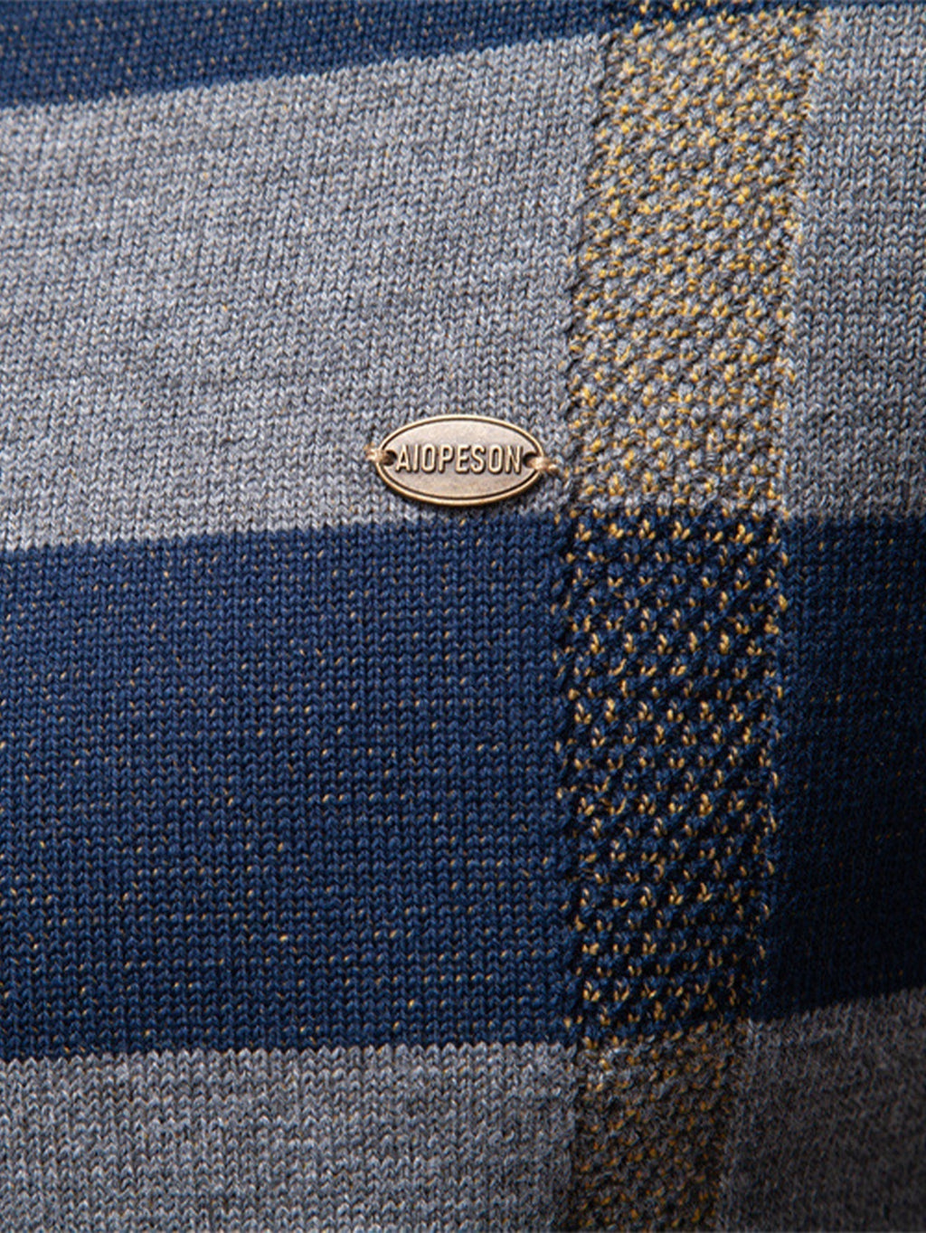 Walker - Checked Crew Neck Sweater