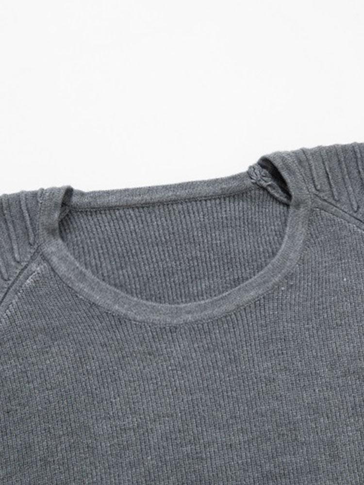Duncan - Slim Fit Raglan Crew Neck Sweater