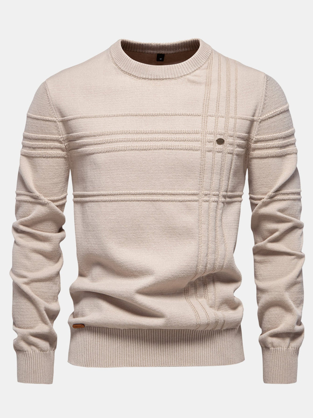 Fraser - Striped Jacquard Crew Neck Sweater