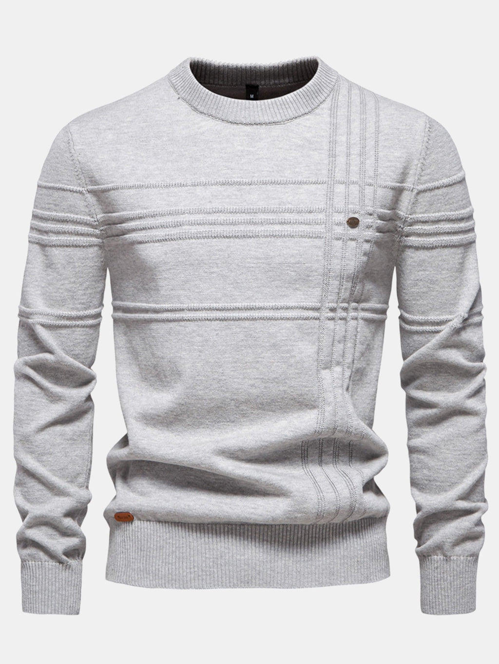 Fraser - Striped Jacquard Crew Neck Sweater