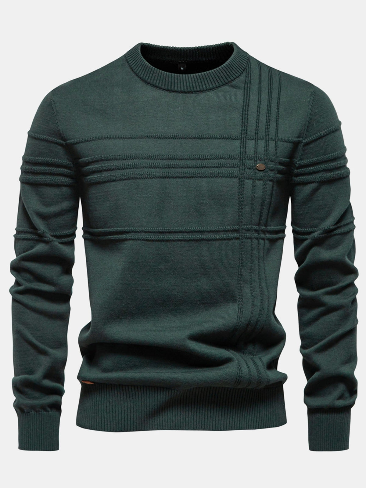Fraser - Striped Jacquard Crew Neck Sweater