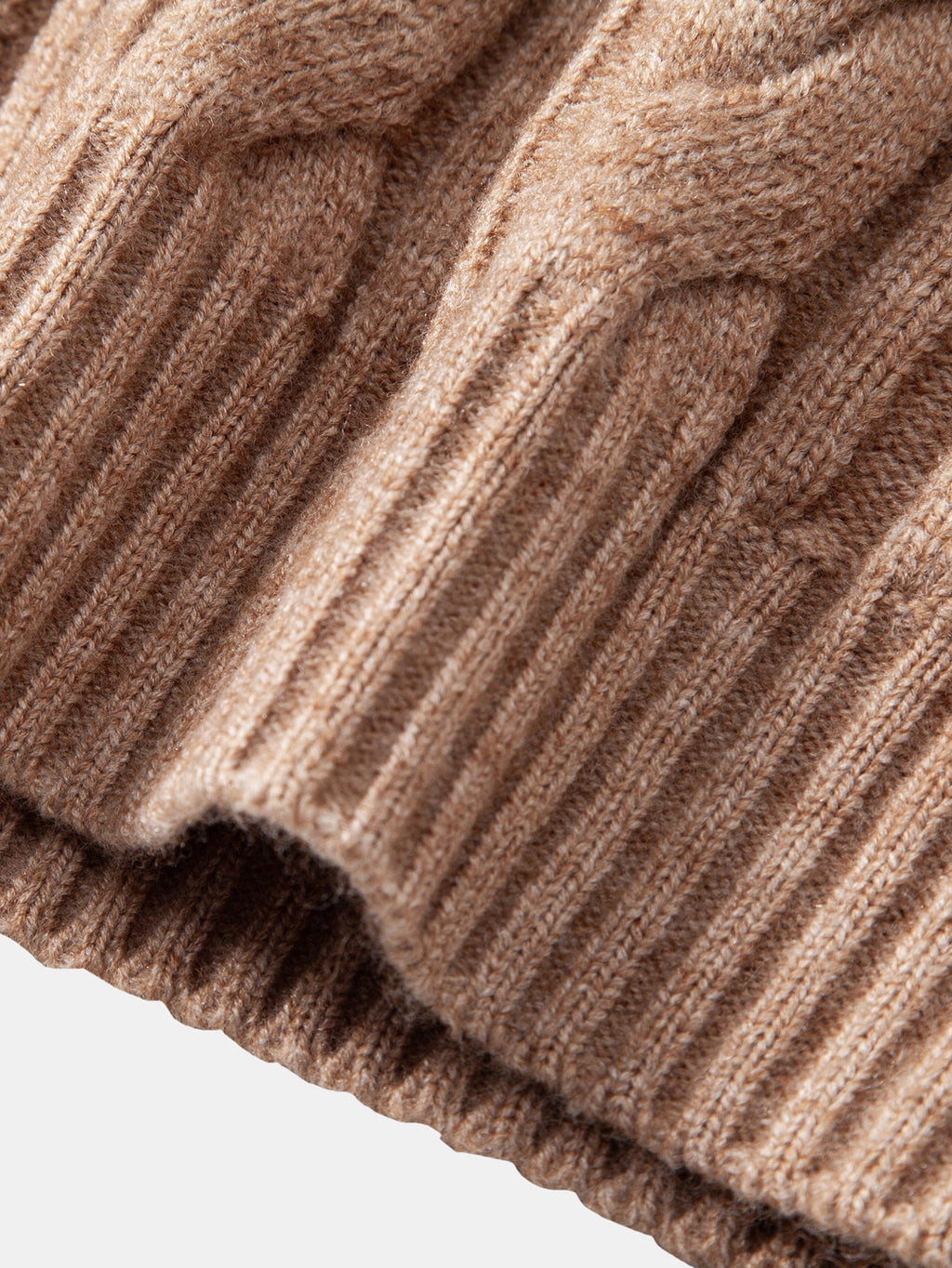 Tristan - Jacquard Cable Knit Crew Neck Sweater