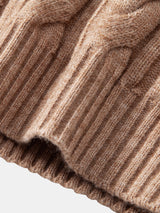Tristan - Jacquard Cable Knit Crew Neck Sweater